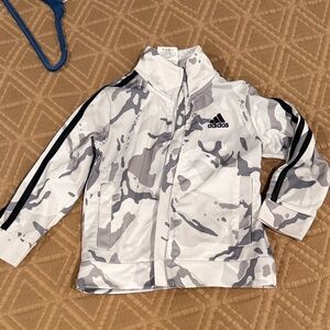 Adidas Gray Camo Jacket with Black Accents